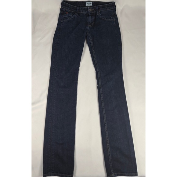 Hudson Carly Midrise Straight Leg Jeans Dark Wash Made in‎ USA Size 25x33 Retro - Picture 1 of 12